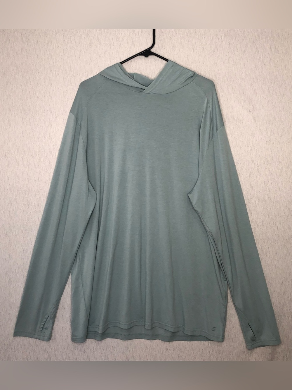 Free Fly Men’s 3XL Hooded Long Sleeve Top Bamboo Viscose Aspen Blue Lightweight
